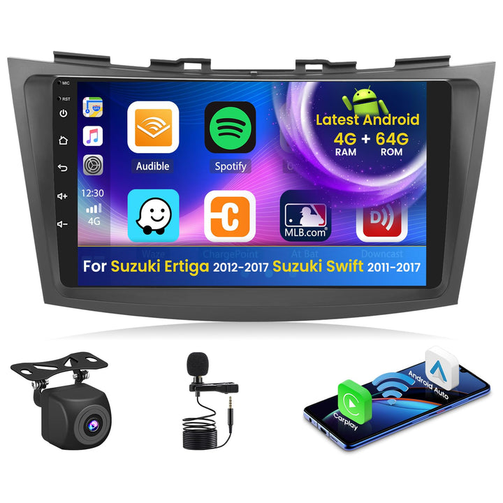 Inefala Android 15 Autoradio für Suzuki Ertiga 2012-2017 Suzuki Swift 2011-2017 4+64G mit Wireless C