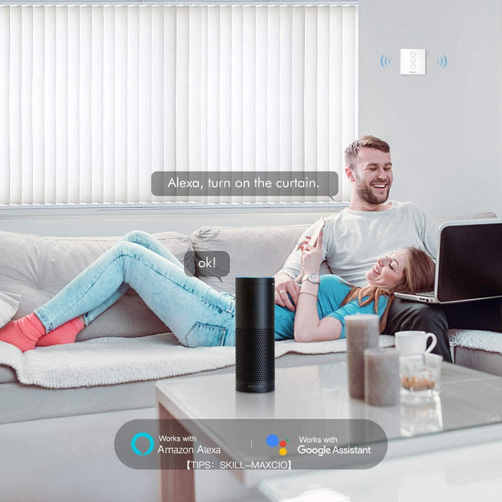 Maxcio Wlan Rolladenschalter, Rolladen Zeitschaltuhr Kompatibel mit Alexa & Google Home, Smart Schal