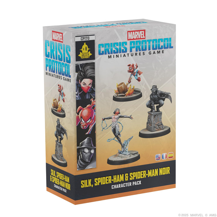 Asmodee, Marvel: Crisis Protocol – Silk, Spider-Ham & Spider-Man Noir, Character Pack, Atomic Mass G