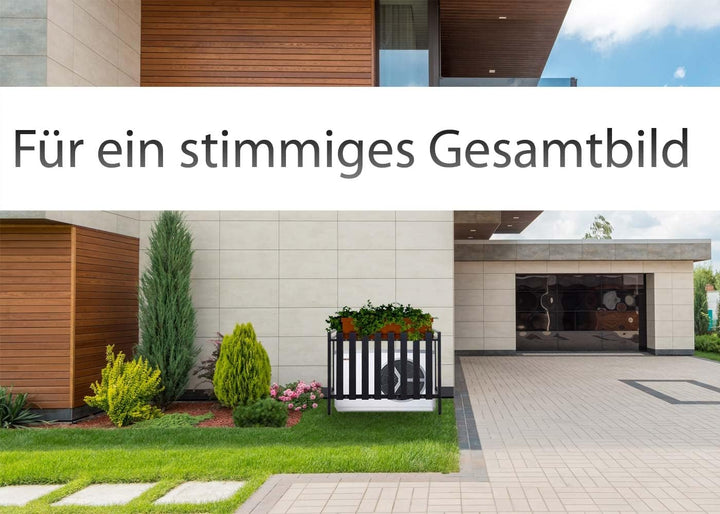 Mendler Verkleidung für Klimaanlage/Wärmepumpe HWC-K58, Abdeckung Schutzgitter Pflanzenregal, Metall