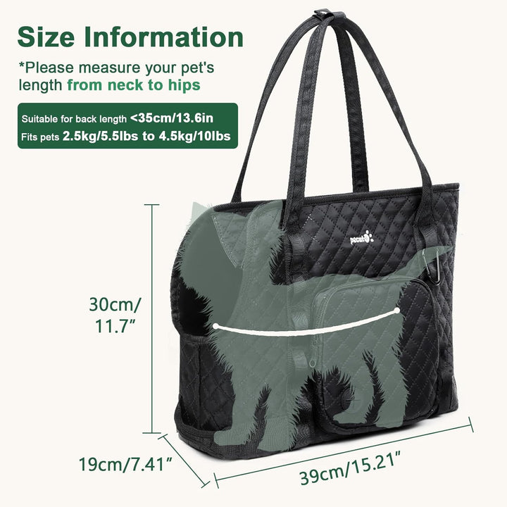 pecute Hundetasche für Kleine Hunde 5kg, Tragetasche Hund Hundetragetasche Leichte, Faltbare Hundetr