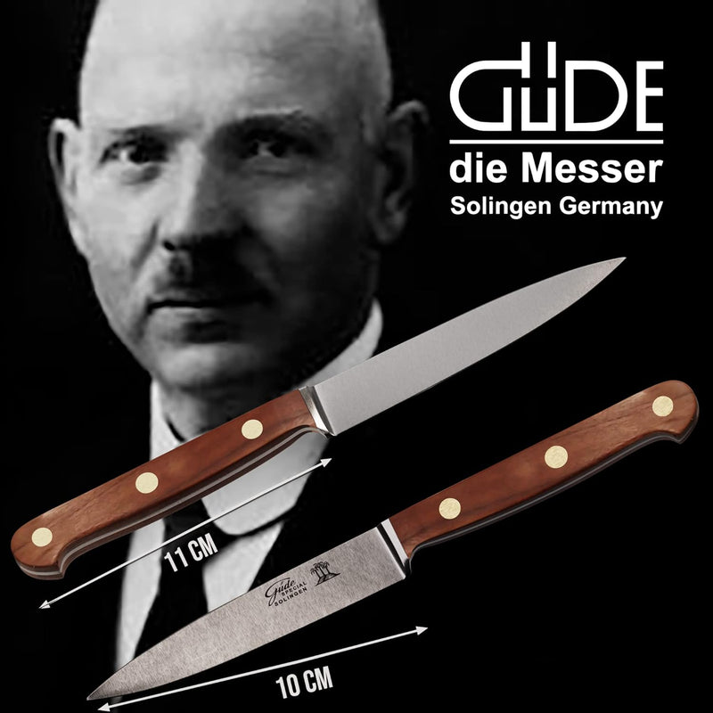 GÜDE Solingen Tradition - Spickmesser geschmiedet, 10 cm, Pflaumenholz, K.GÜDE, Office Messer, Handm