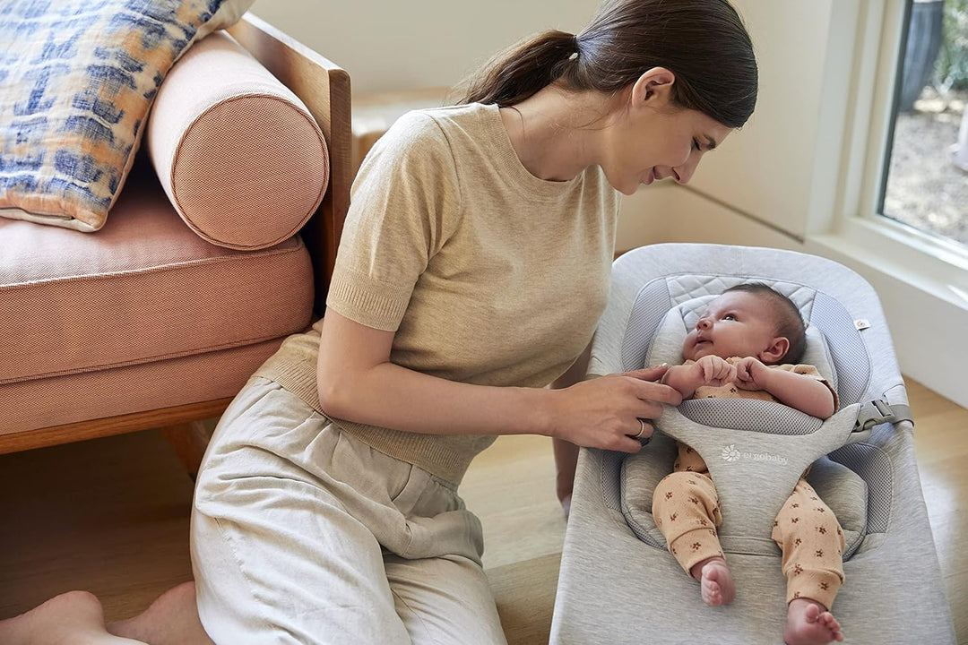 Ergobaby 3-in-1 Evolve Bouncer, Ergonomische Babywippe für Neugeborene ab Geburt bis zum Kleinkind,