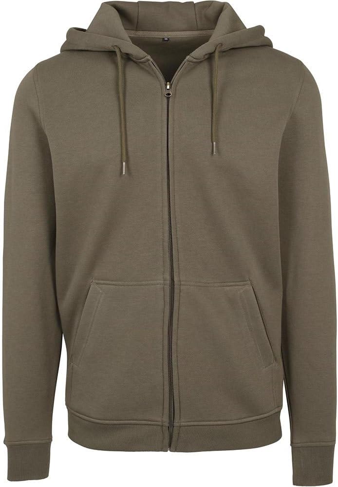Build your Brand Herren Heavy Zip Hoody, Herren Kapuzenpullover aus Baumwolle und Polyester in viele