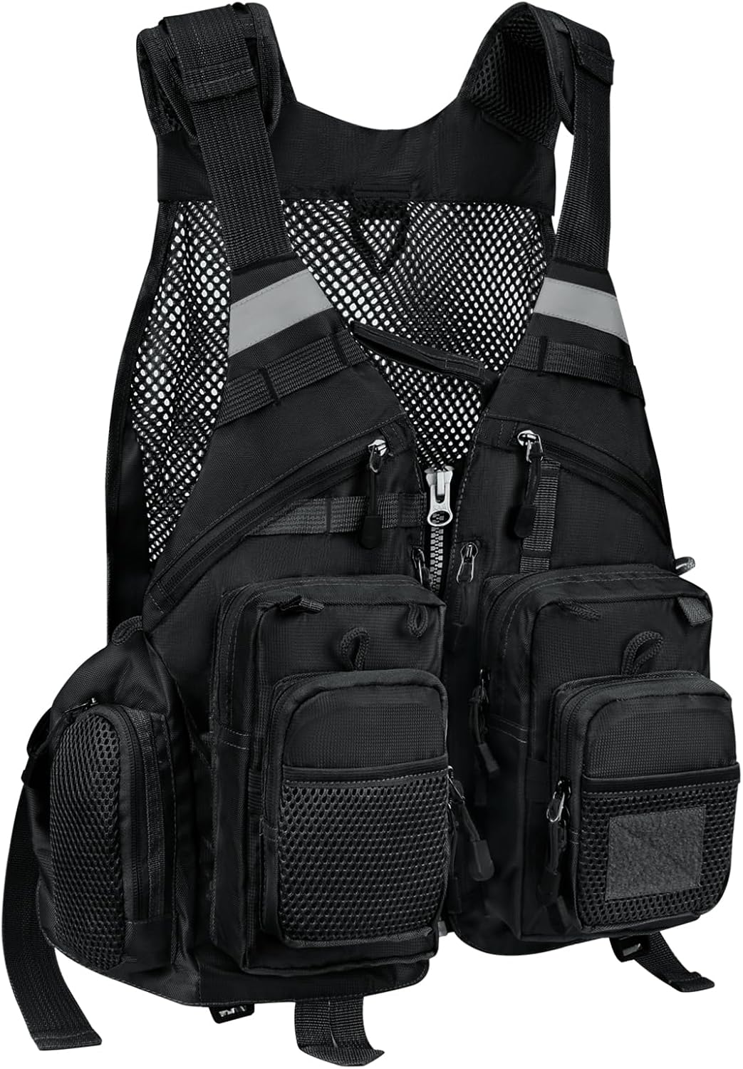 Gonex Angel Weste Herren verstellbare Arbeitsweste mit Mehreren Taschen für Angeln Fliegenfischen Ou