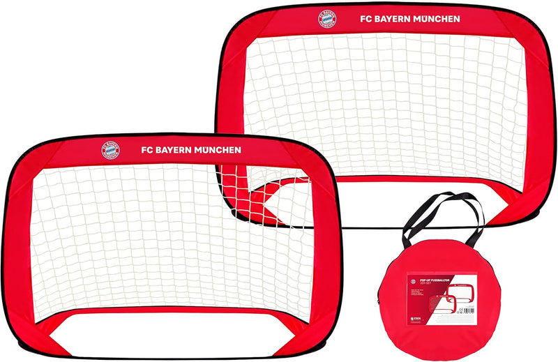 FC Bayern München | Pop-Up Fussballtor 2er-Set | Rot Einheitsgrösse, Einheitsgrösse