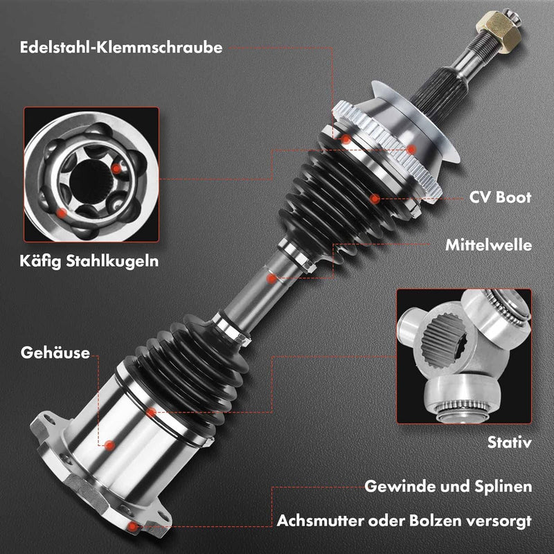 Frankberg Antriebswelle Vorne Rechts Kompatibel mit B.o.r.a 1J2 1.8L 1.9L 1999-2005 Golf IV 1J1 1.8L