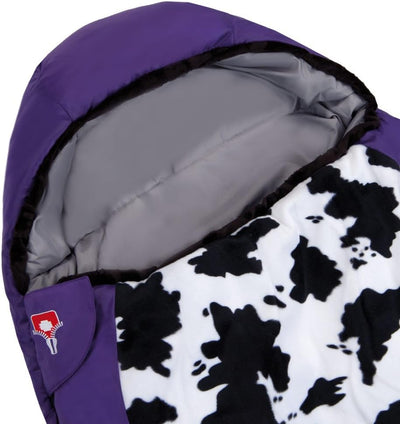 Grüezi+Bag Kinder Schlafsack Mitwachsend Grow Cow RV Rechts, Lila, 34 x 20 x 20 cm