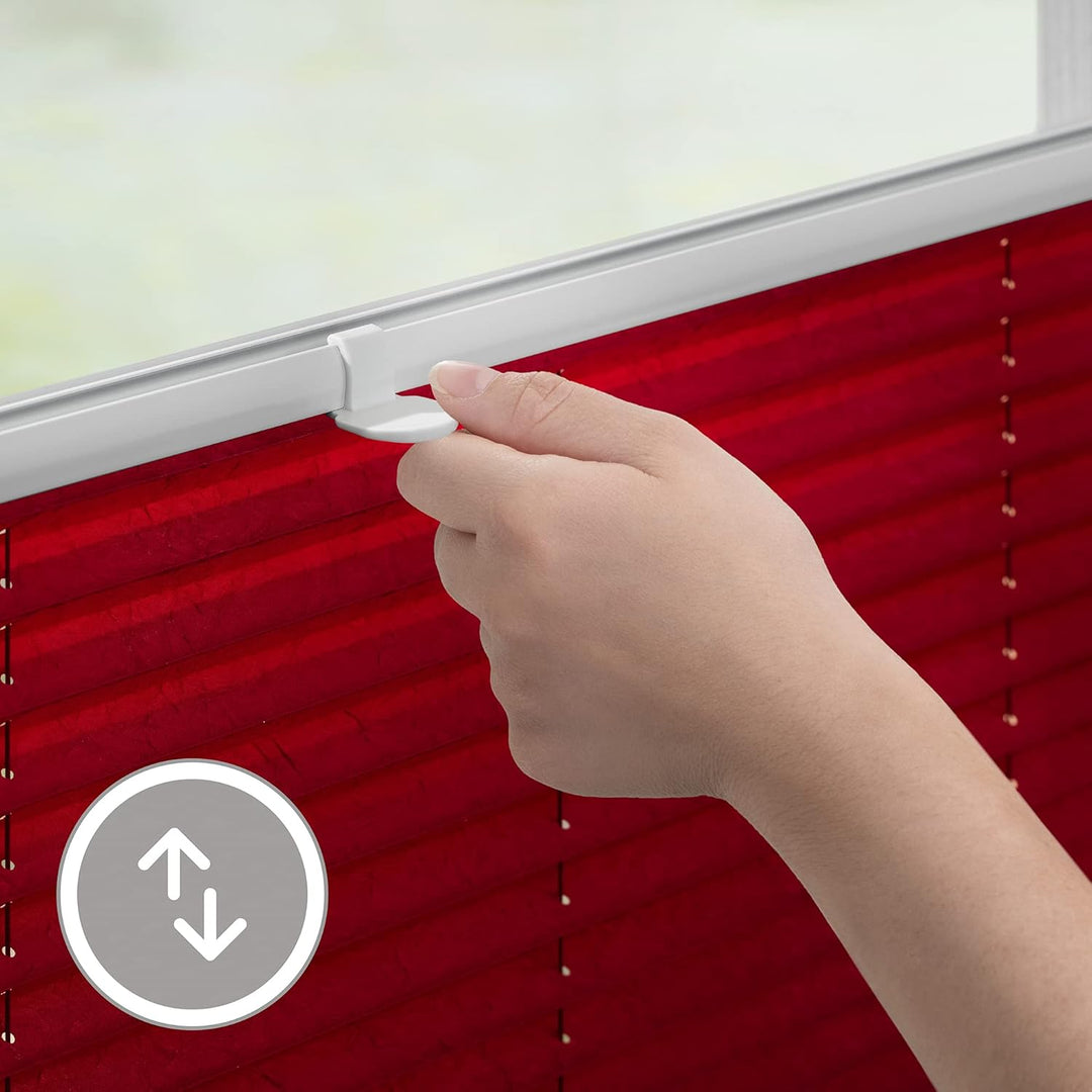 Lichtblick Plissee Klemmfix, ohne Bohren, verspannt, lichtdurchlässig, Blickdicht, Uni, mit elegante