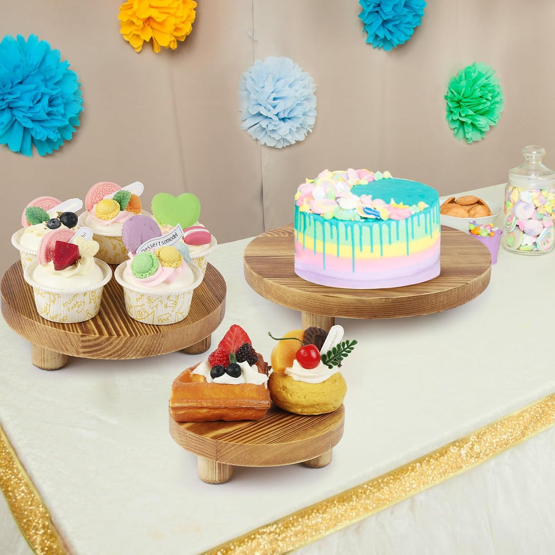 Holzpflanzenständer, Holzpodeste für den Innen- und Aussenbereich zur Dekoration, Holz-Hocker-Ausste