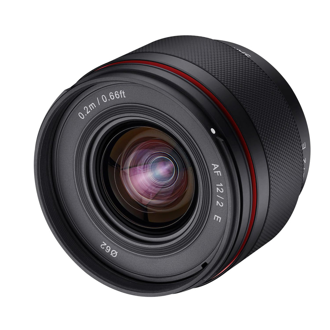 Samyang AF 12mm F2.0 E Objektiv für Sony E – Autofokus APS-C Weitwinkel Festbrennweite Objektiv für
