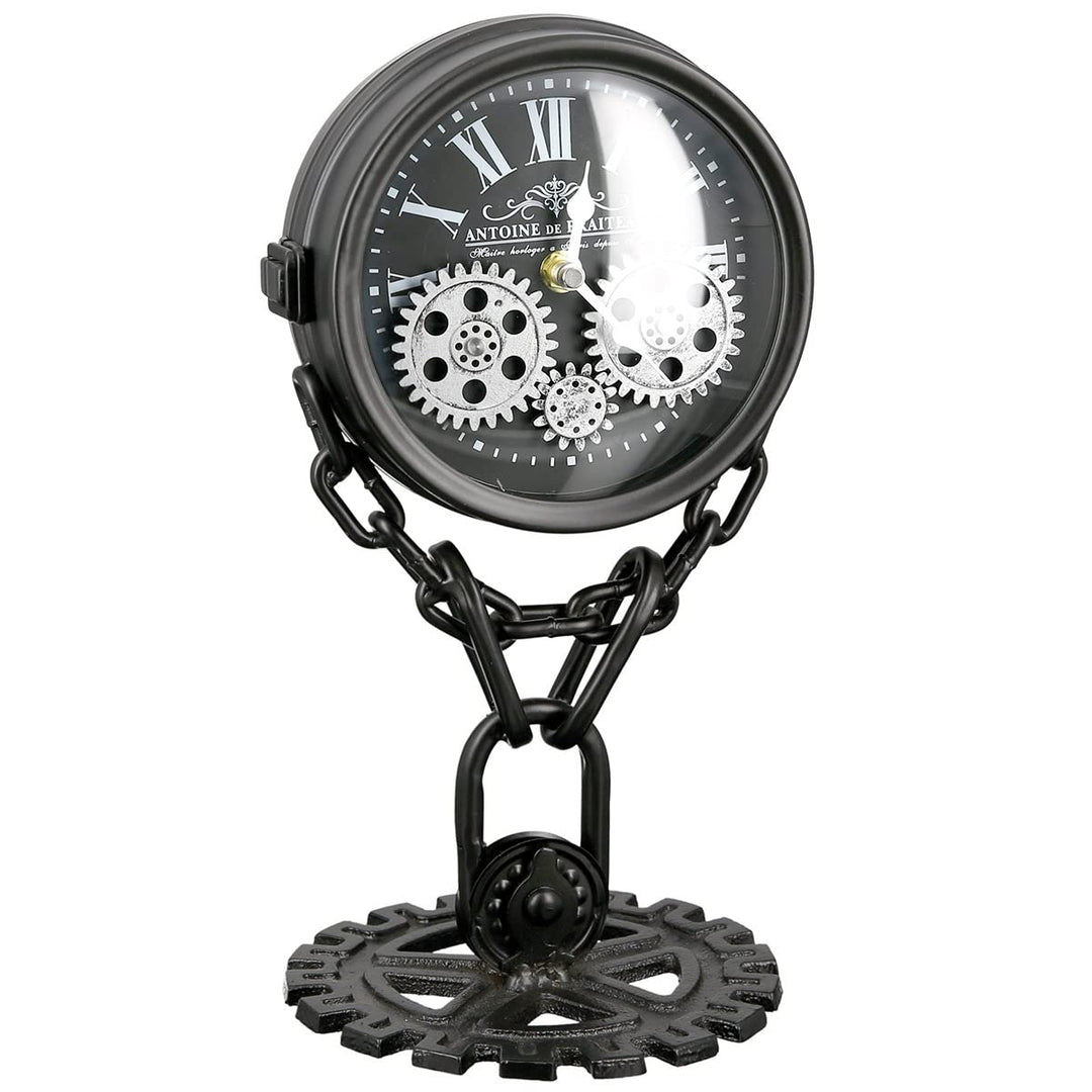 Casablanca - Uhr, Standuhr - doppelseitig - Chain- Silber/schwarz - Höhe 33 cm