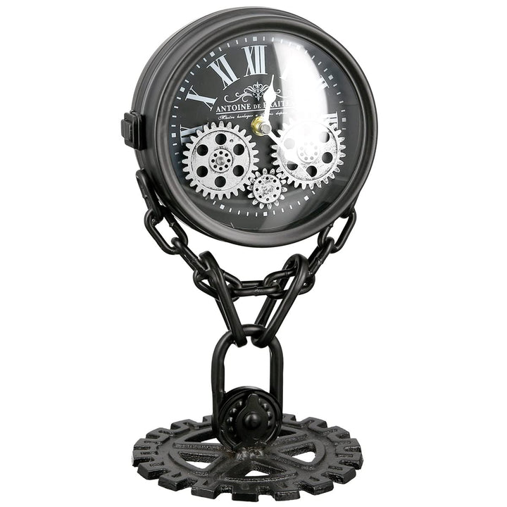 Casablanca - Uhr, Standuhr - doppelseitig - Chain- Silber/schwarz - Höhe 33 cm
