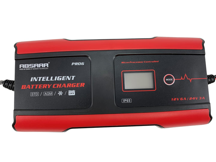 Absaar Pro Batterieladegerät, 6/12 V, Red, 6A AA 635676, 6A