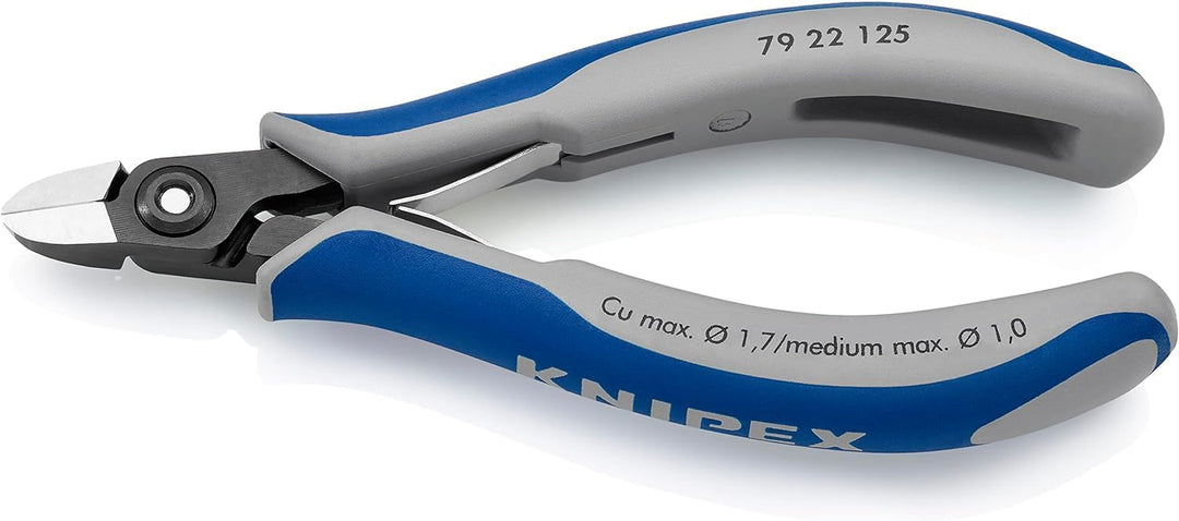Knipex Präzisions-Elektronik-Seitenschneider brüniert, mit Mehrkomponenten-Hüllen 125 mm 79 22 125