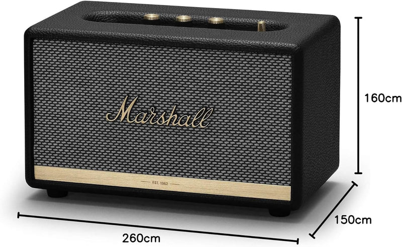 Marshall Acton II Bluetooth Lautsprecher, Kabelloser - Schwarz Schwarz Heimlautsprecher Acton II, Sc