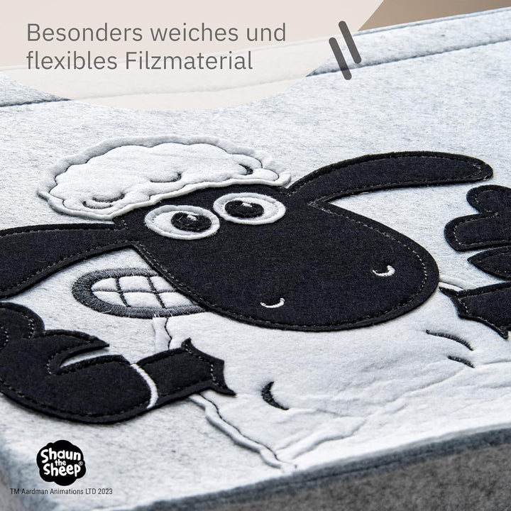 meets Shaun das Schaf Aufbewahrungsbox für Kinder – Filz-Box mit dem kultigen Schaf zum Verstauen vo