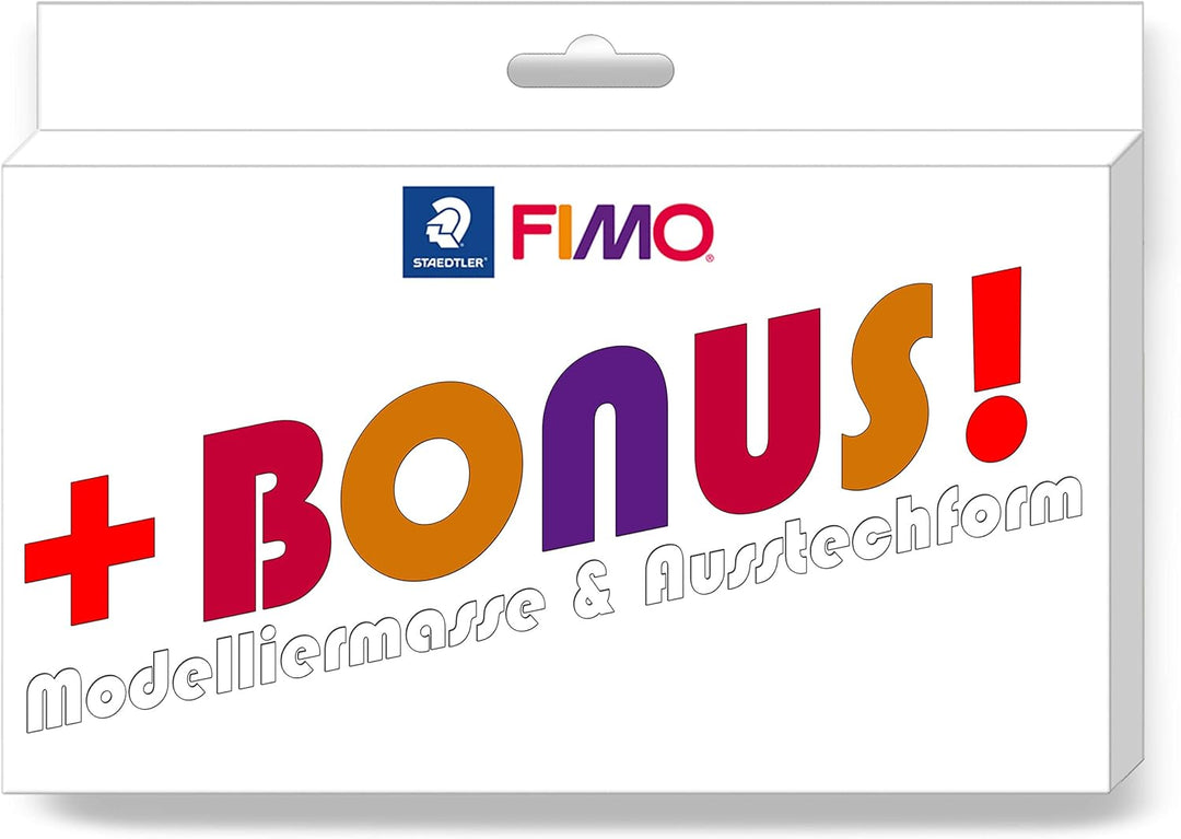 STAEDTLER FIMO 12er Materialpackung + Glanzlack Set inkl. Bonus 1 12er + Glanzlack Set, 1 12er + Gla