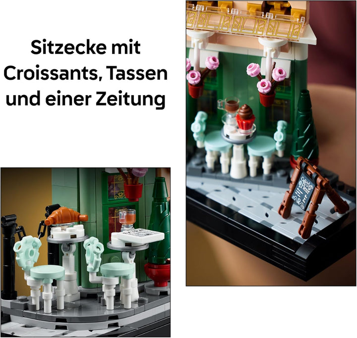 LEGO Icons Französisches Café - Deko fürs Wohnzimmer oder Büro - Bauset für Erwachsene inkl. pittore