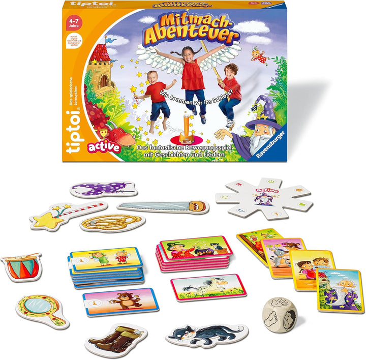 Ravensburger tiptoi Active Spiel 00130, Mitmach-Abenteuer, Bewegungsspiel ab 3 Jahren, mit Geschicht