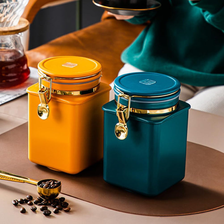 DOITOOL Kaffeedose Luftdicht 1L Kaffeebohnenbehälter Mit Deckel Für Frische Lagerung Von Kaffeebohne