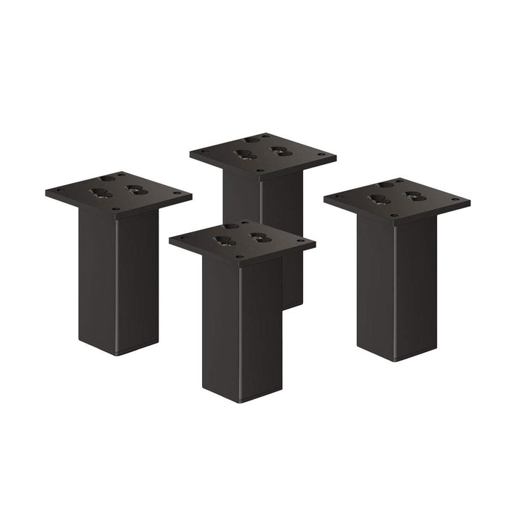 Sossai Exklusiv Möbelfüsse E4MF, 4er Set, Höhe: 200 mm, Schwarz, aus Aluminium 45 x 45 mm Vierkantpr