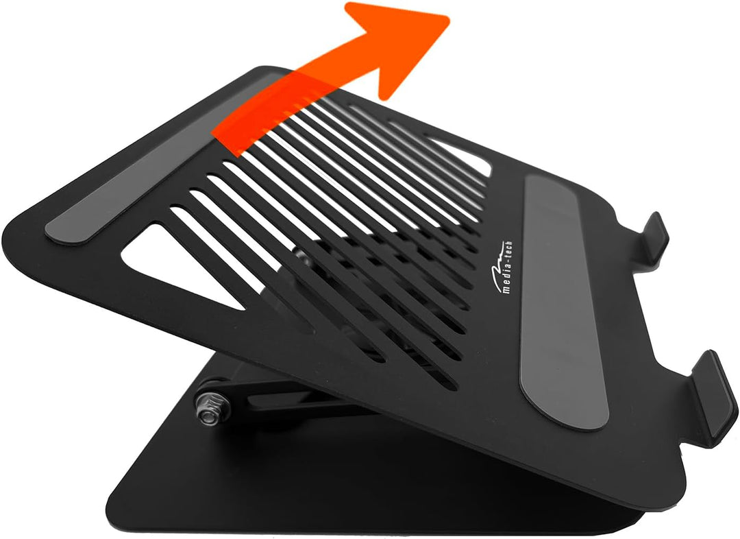 Media-Tech MT2662 Verstellbarer Laptopständer 10-17 Zoll | 360° Drehbares Ergonomisches Schreibtisch