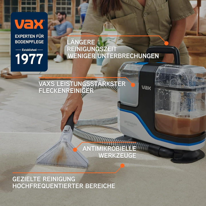 Vax SpotWash Max Duo Fleckenreiniger Leistungsstarker Teppich-und Polsterreiniger Gerät mit SpinScru