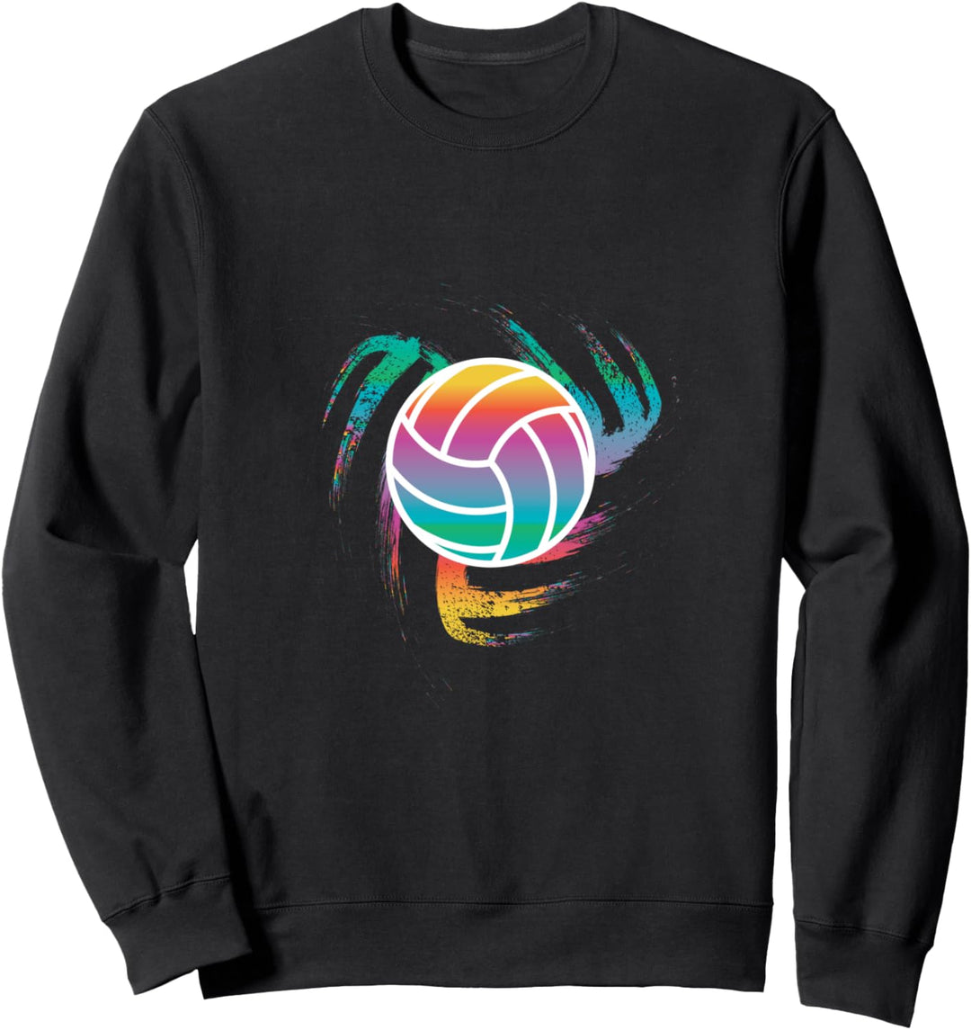 Mehrfarbiges Power Volleyball Sport Geschenk Sweatshirt