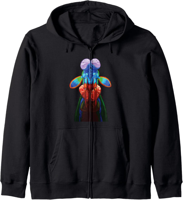 Regenbogen-Pfauen-Mantis-Garnelen – schönes Geschenk für Meerestiere Kapuzenjacke