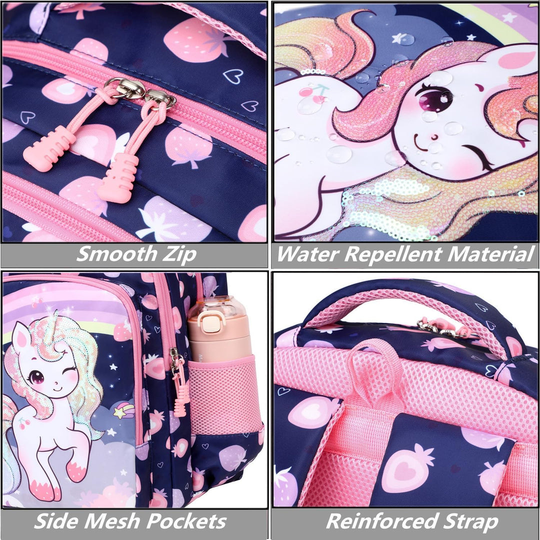 Jumpopack Kinder Schulrucksack Schultaschen Einhorn Schultasche Mädchen 1. Klasse Schulranzen Kinder