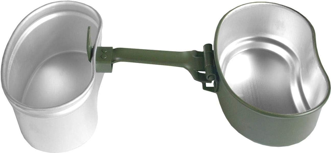 normani Bundeswehr Essgeschirrset Bund Essbesteck + BW Aluminium Kochgeschirr + Edelstahltasse Oliv