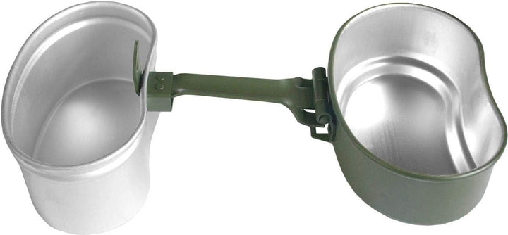 normani Bundeswehr Essgeschirrset Bund Essbesteck + BW Aluminium Kochgeschirr + Edelstahltasse Oliv