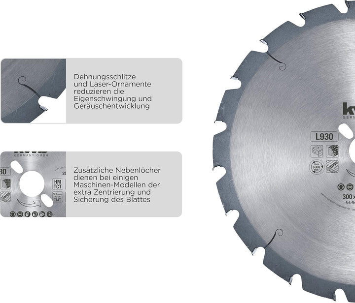 kwb Kreissägeblatt 350 x 30 mm, Made in Germany, nagelfester Spezial-Trapezzahn, mittlere Schnittgüt