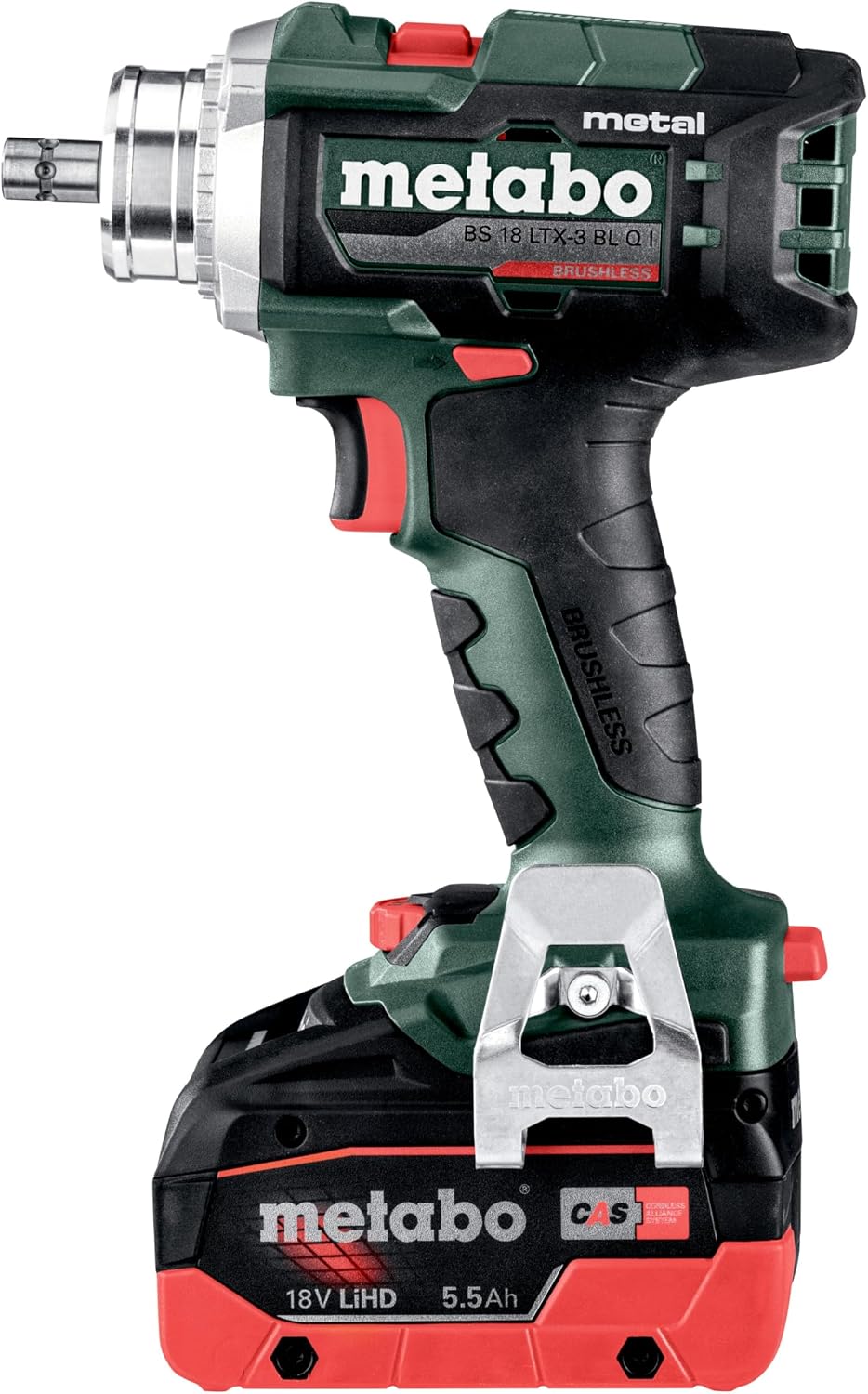 metabo Akku-Bohrschrauber BS 18 LTX-3 BL Q I Metal - 18V, CAS, 130Nm Drehmoment, 3 Gänge - Schnellwe