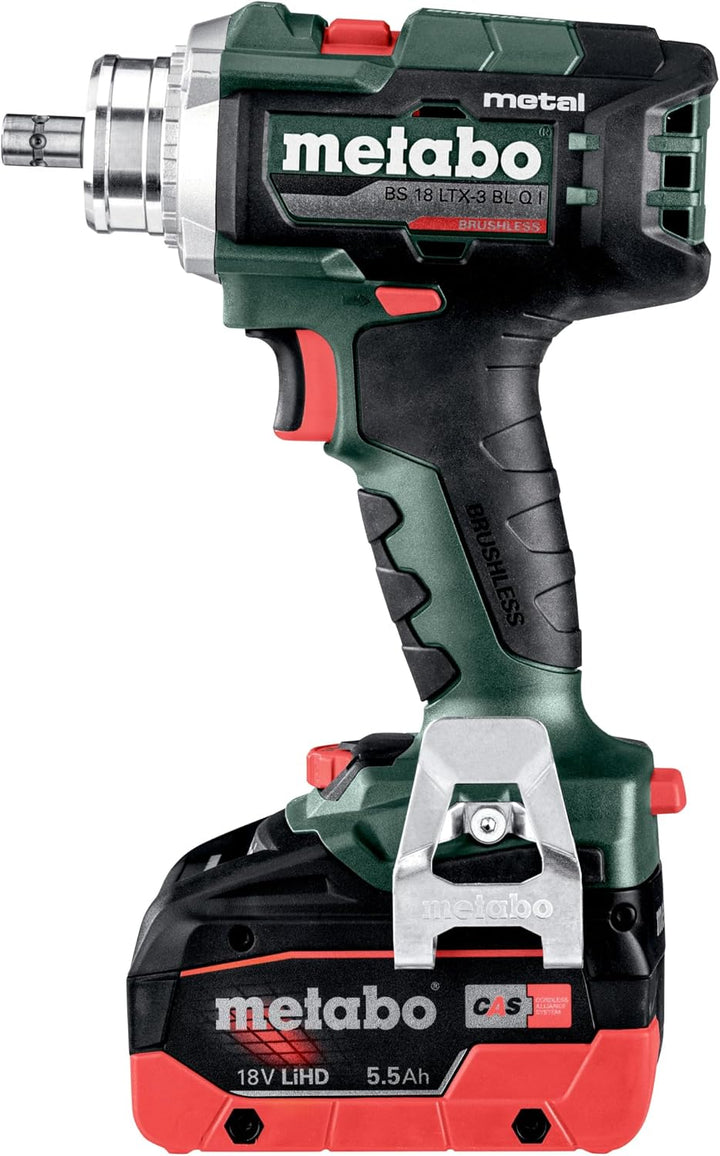 metabo Akku-Bohrschrauber BS 18 LTX-3 BL Q I Metal - 18V, CAS, 130Nm Drehmoment, 3 Gänge - Schnellwe