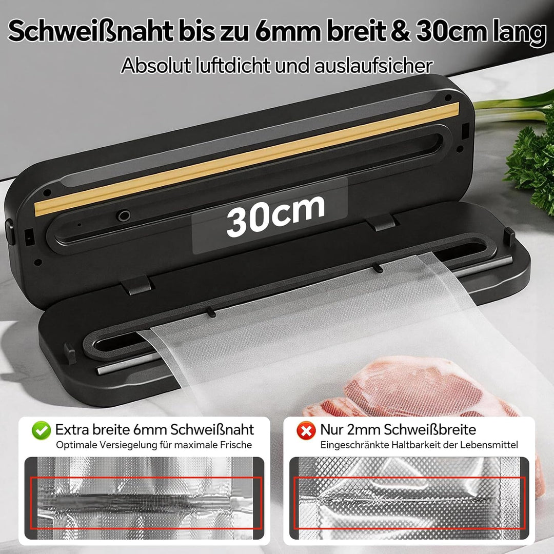Maidlo All-in-1 Vakuumiergerät mit 100 BPA-freien Beuteln - 120W Vollautomatischer Vakuumierer für T