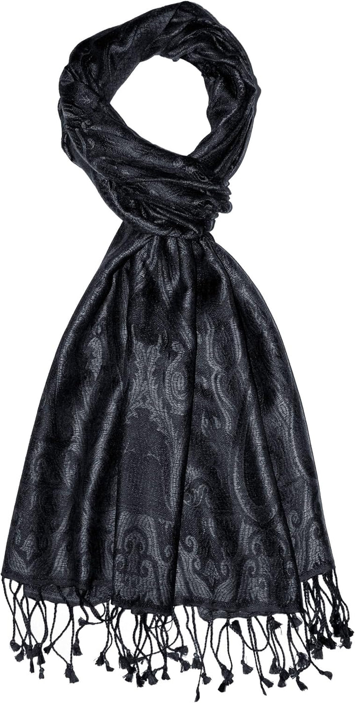 Lorenzo Cana Pashmina Damen - Schal Schaltuch jacquard gewebt 100% Seide Paisley Muster Seidenschal