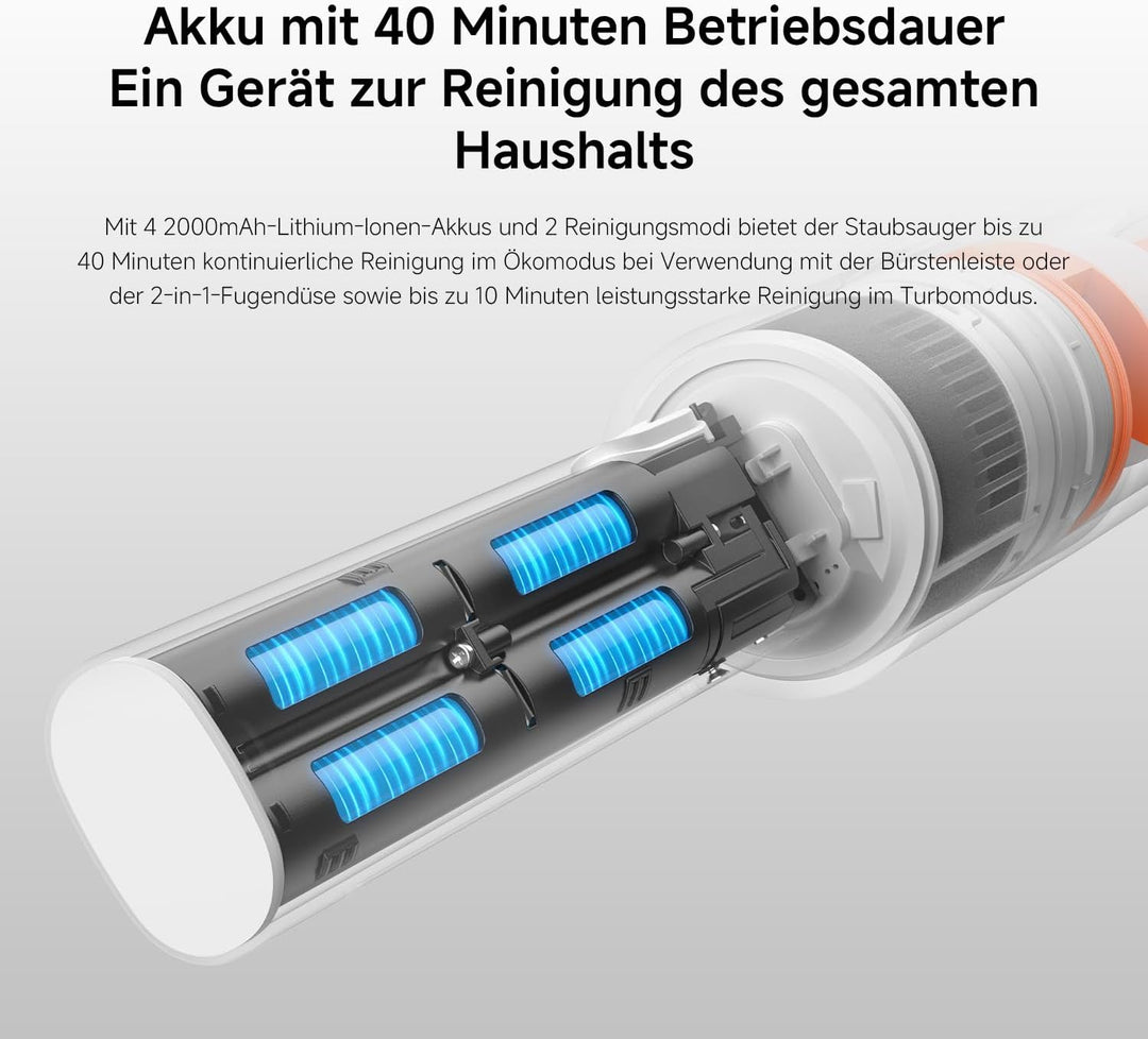 XIAOMI P30 Akku-Staubsauger, 22.000 Pa, 50 AW, bis zu 40 Min., leicht | 5-Stufen-Filtration, nur 860