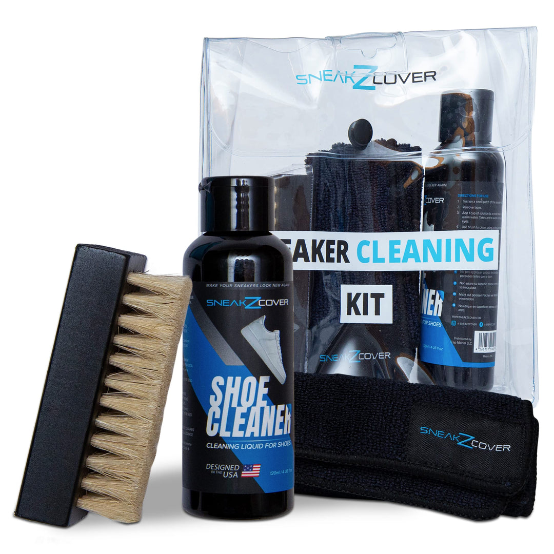 Sneaker Cleaner Set – Basic Schuhputzset inkl. hochwertiger Schuhreiniger, Schuhbürste, Mikrofasertu