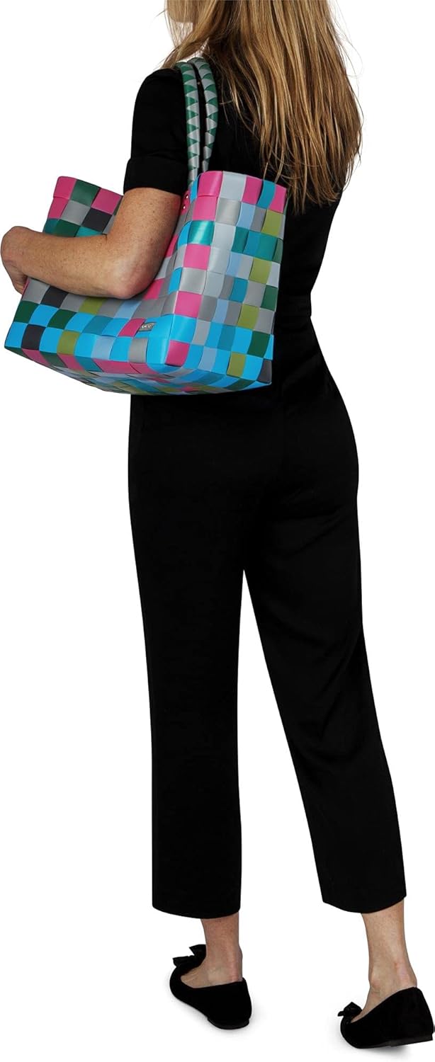 normani Einkaufstasche geflochten mit Henkeln - Tragetasche extra robust Farbe Classic/Calm Classic