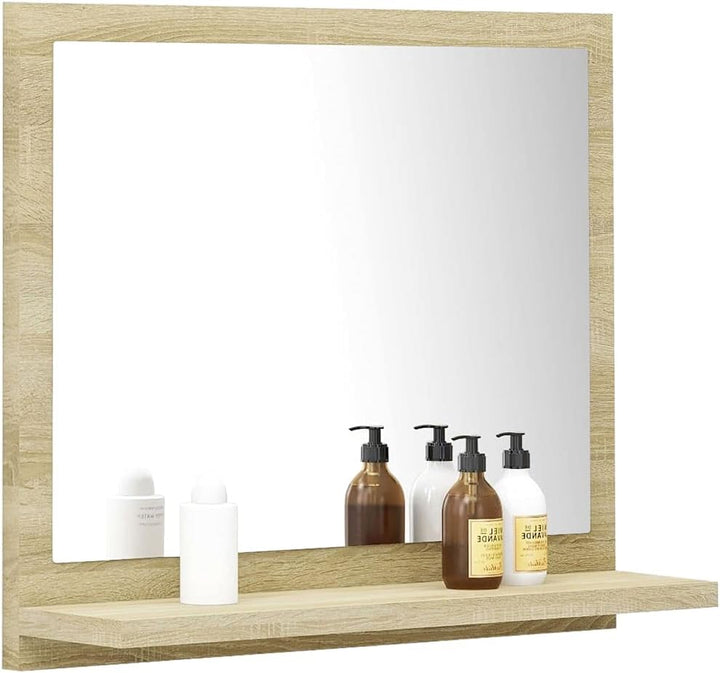 BUKSCYJS Spiegelschrank,Badezimmer Schrankbadspiegel Sonoma-Eiche 40x10,5x37 cm Holzwerkstoffgeeigne