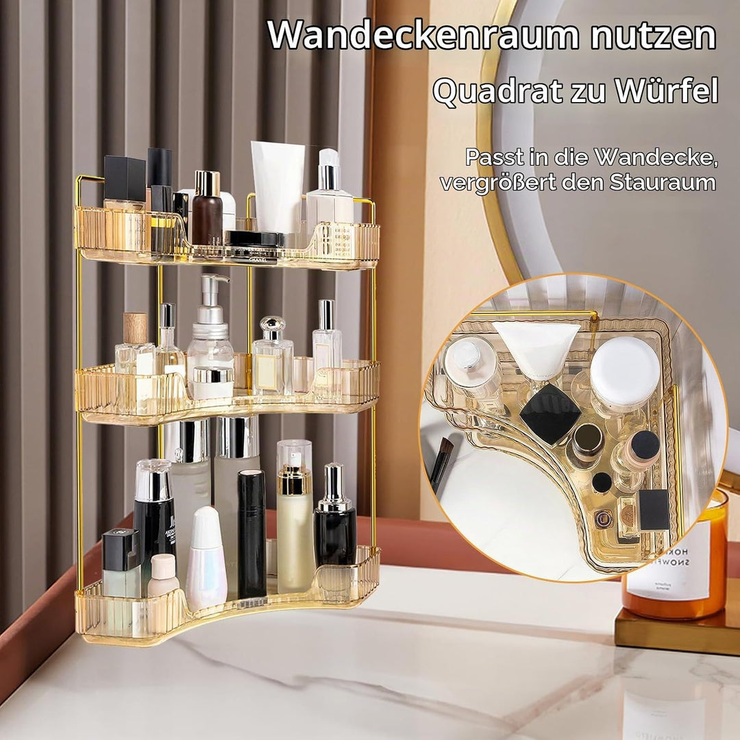 Make Up Organizer, Kosmetik Organizer Mit 3 Ebenen Grosse Kapazität Kosmetikorganiser Parfüm Duschge