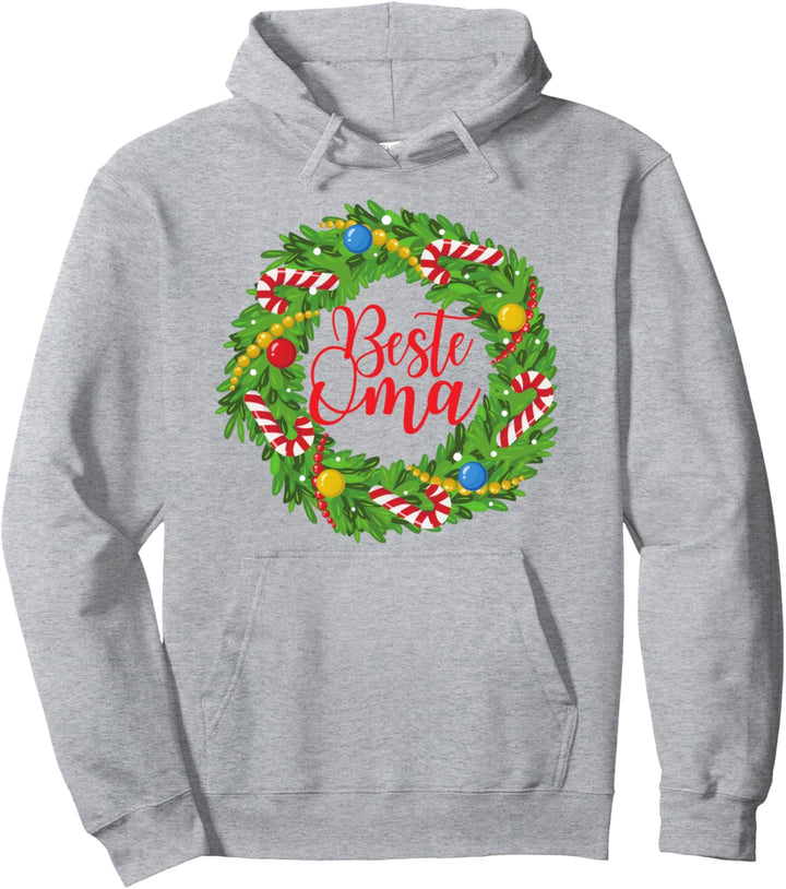 Damen Beste Oma Weihnachtspullover Kranz Geschenk Pullover Hoodie