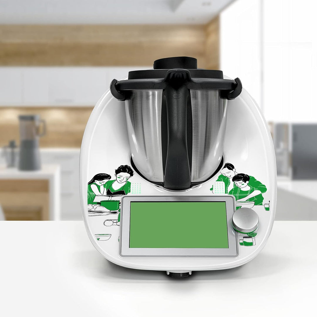 Deko Schutz Aufkleber kompatibel mit Küchenmaschine Thermomix TM6 Design Sticker Klebefolie Zubehör