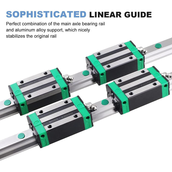 CNCMANS HGR15 Linearführung Set Linearschiene 2 Stücke HGR15-1000mm Führungsschiene mit 4 Stück HGH1