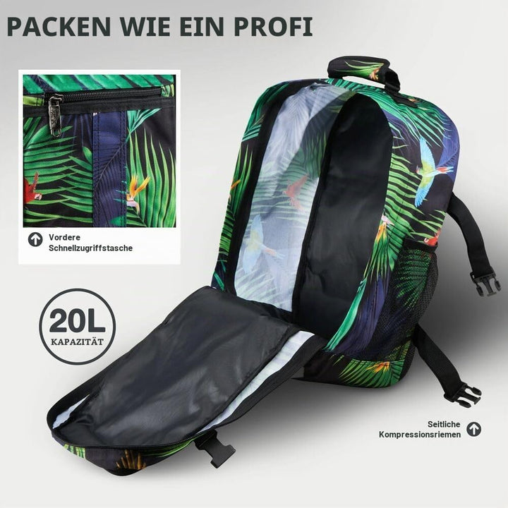 Cabin Max Handgepäck Rucksack 40x20x25 für Ryanair Reiserucksack für Flugzeug Unter Sitzplatz - Trav