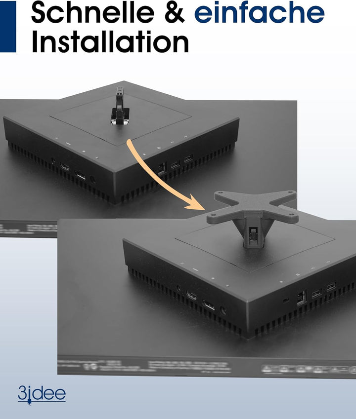 3IDEE VESA Adapter kompatibel mit HP Omen 25i Monitor - Monitor Halterung Adapter 75x75 mm - für Mon