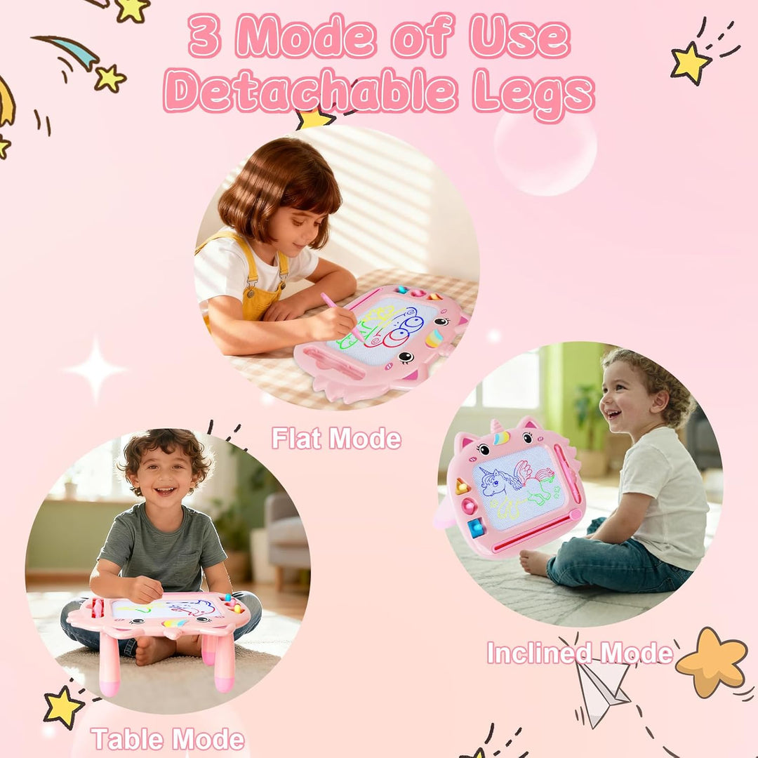 Maltafel Zaubertafel mit Beinen, Magnetische Zeichenbrett Lernspielzeug für Kinder Zeichentafel mit