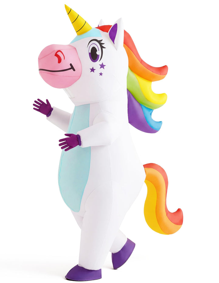 Spooktacular Creations Aufblasbares Einhorn Kostüm Ganzkörper, Einhorn Air Blow-up Kostüm für Hallow